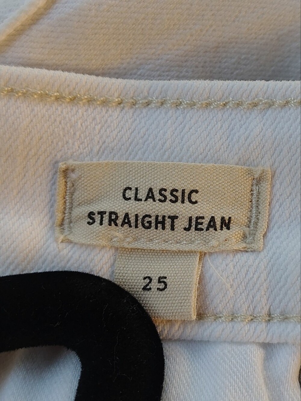 Madewell Cream Classis Straight-Leg Jeans - Picture 5 of 16